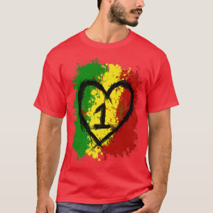 Camiseta One Love Jamaica T Shirt Rasta Reggae Music Caribe