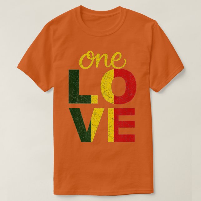 Camiseta One Love Jamaican Rasta Reggae (Frente do Design)