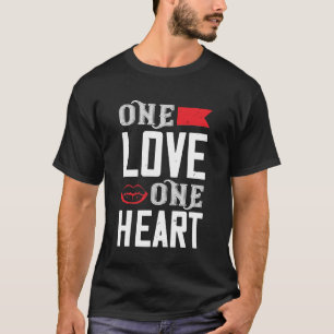 Camiseta One Love One Heart Inspirational Design