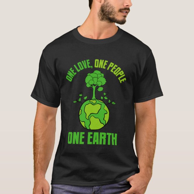 Camiseta One Love One People One Earth Happy Earth Day (Frente)
