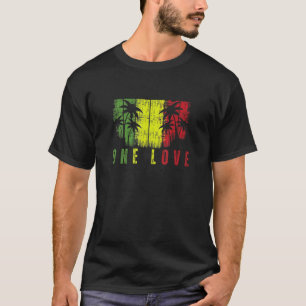 Camiseta One Love Palm Tree Reggae Music Rasta 1