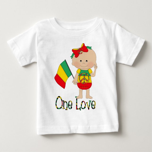 Camiseta One Love Rasta Baby 2 (Frente)