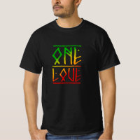 One Love Rasta Colors Reggae T Shirt