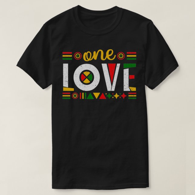 Camiseta One Love Rasta Reggae Jamaica Music Lover of boku  (Frente do Design)