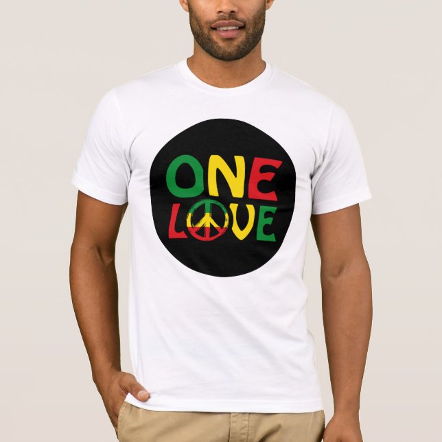 Camiseta One Love, Reggae design (Frente)