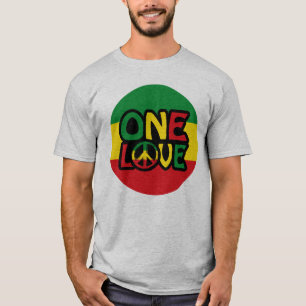 Camiseta One Love, Reggae design with reggae colors