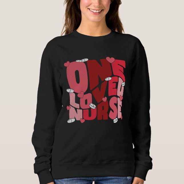 Camiseta One Loved Nurse Valentines Day Heart Stethoscope N (Frente)