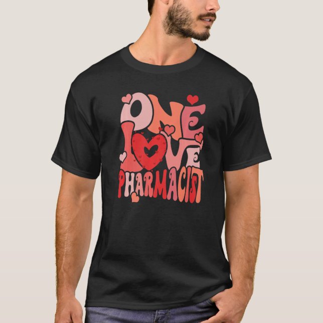 Camiseta One Loved Pharmacist Heart Love Pharmacy Tech Vale (Frente)