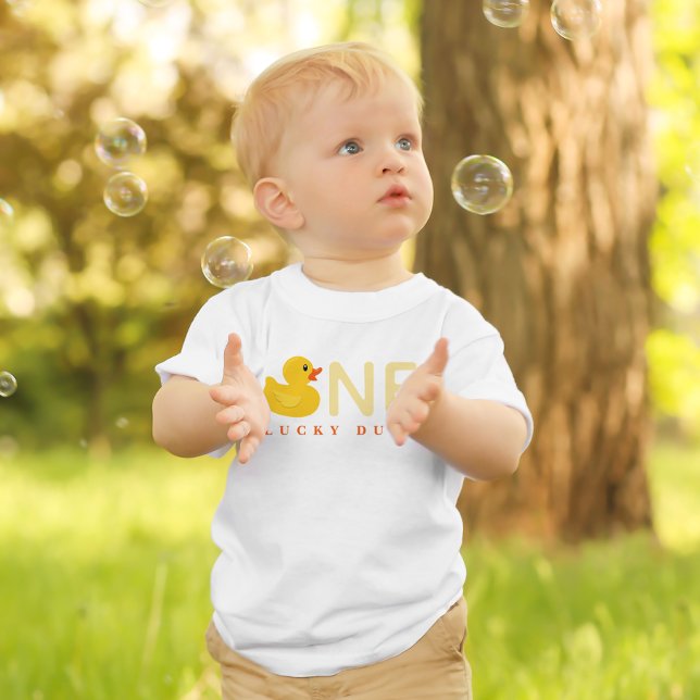 Camiseta One Lucky Duck First Birthday Shirt (Birthday Boy Tee)