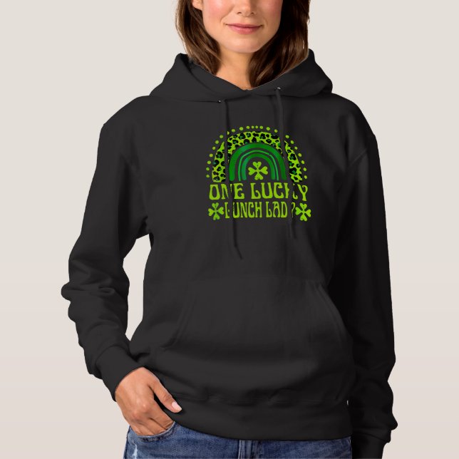 Camiseta One Lucky Lunch Lady Family St Patricks Day Rainbo (Frente)