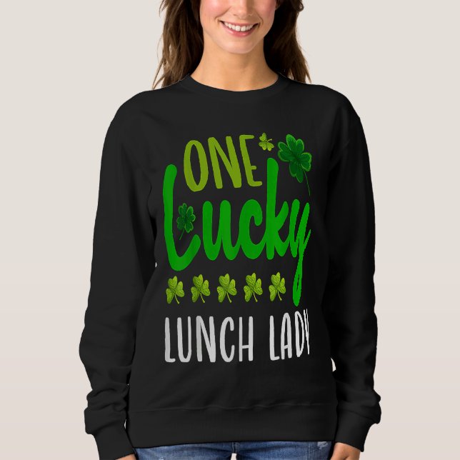 Camiseta One Lucky Lunch Lady St Patricks Day Irish Shamroc (Frente)