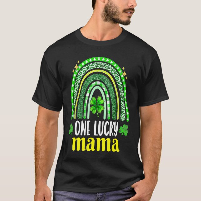 Camiseta One Lucky Mama    Family St Patrick's Day (Frente)