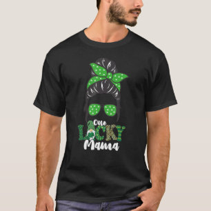Camiseta One Lucky Mama Messy Bun Rua Patricku2019s Day App