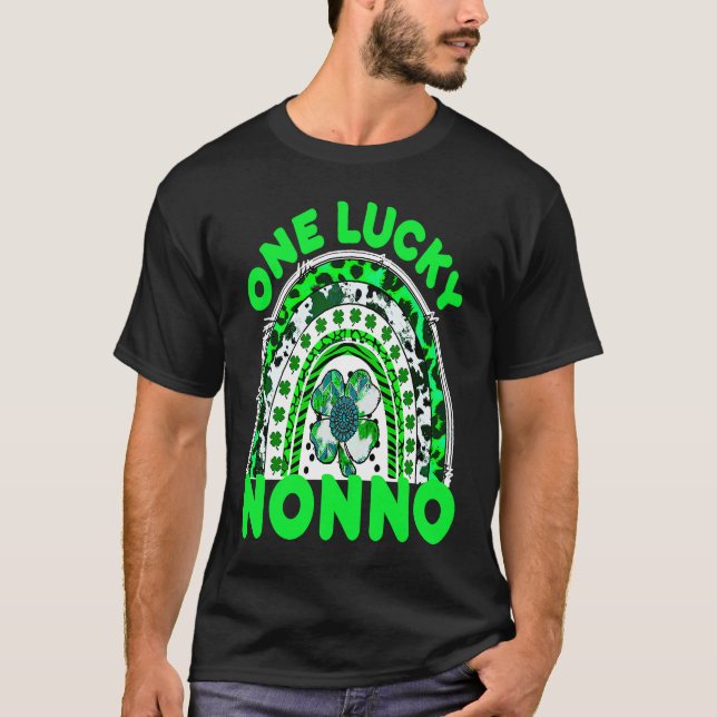 Camiseta One Lucky Nonno Good Luck Green Rainbow Shamrock L (Frente)