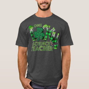 Camiseta One Lucky Science Teacher Rainbow Shamrock St Patr