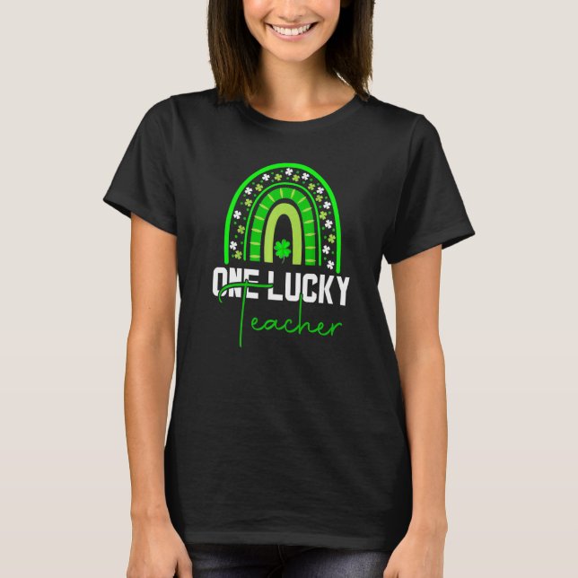 Camiseta One Lucky Shamrock Teacher St Patricku2019s Day  1 (Frente)