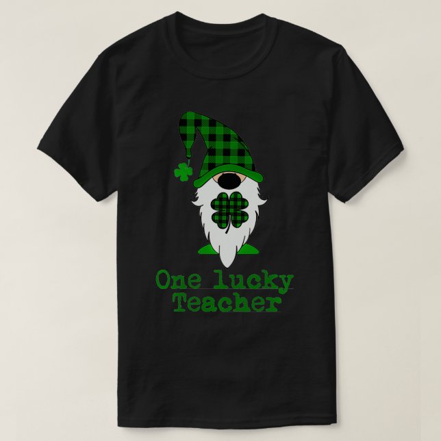 Camiseta One Lucky Teacher Women's St Patricks Day St (Frente do Design)