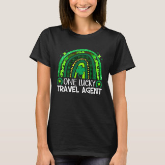 Camiseta One Lucky Travel Agent Rainbow St Patrick's Day Qu