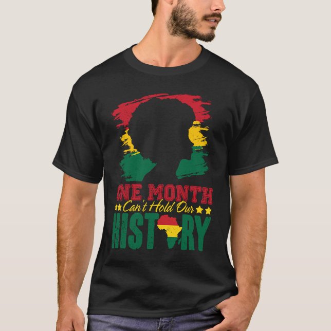 Camiseta One Month Can't Hold Our History BHM Pride Afro Wo (Frente)