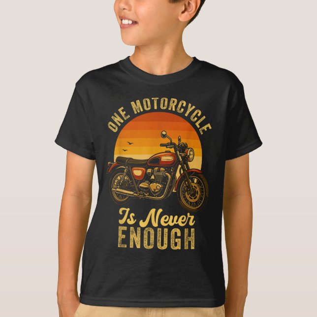 Camiseta One Motorcycle Is Never Enough Retro Funny Biker  (Frente)