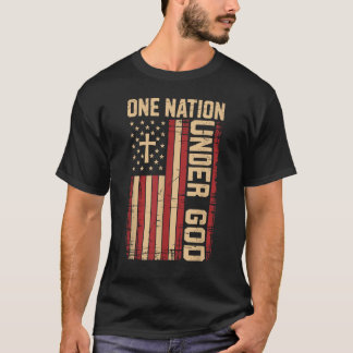 Camiseta One Nation Under God USA Patriotic Christian