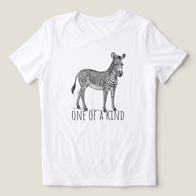 Camiseta One Of A Kind Unique Zebra (Design frontal)