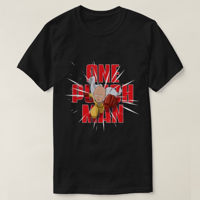 Camiseta One Punch Man Saitama Punch Pose  (Frente do Design)