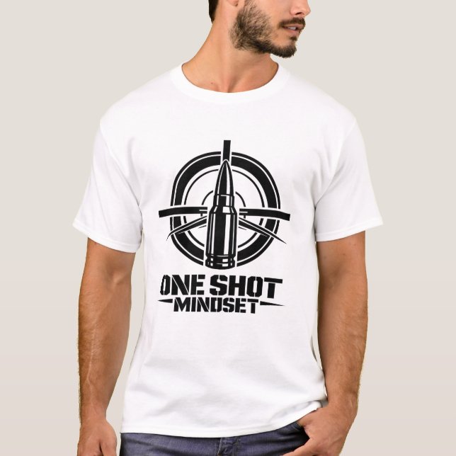 Camiseta One Shot Mindset Tactical Bullet (Frente)