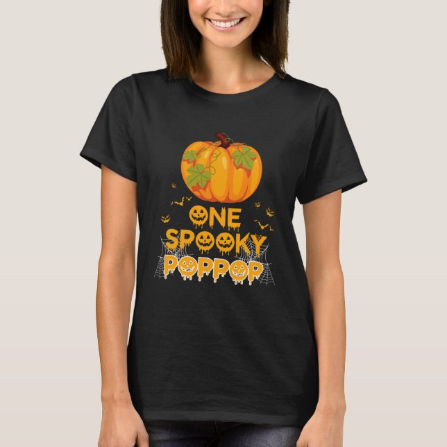Camiseta One Spooky Poppop  Dad Family Halloween Matching (Frente)
