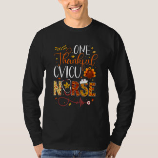 Camiseta One Thankful CVICU Nurse Thanksgiving Day Nurse Tu