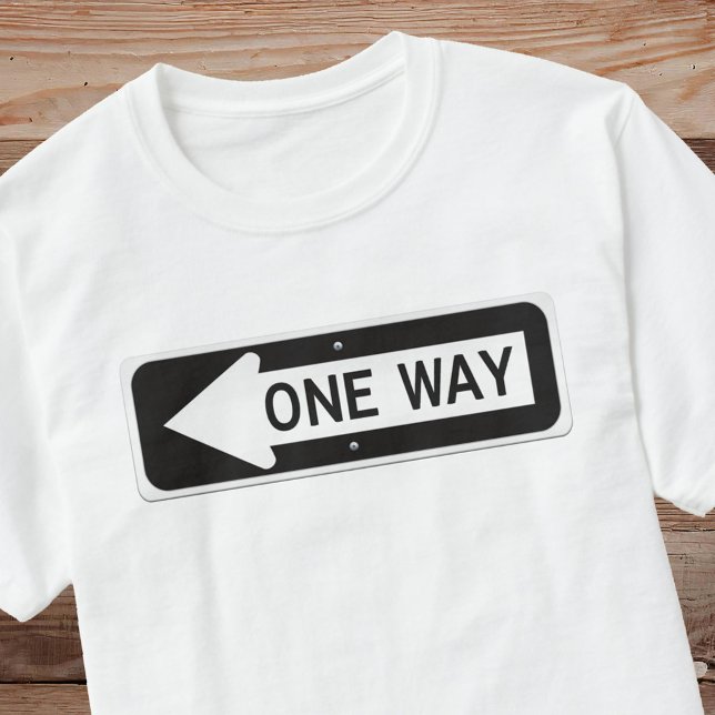 Camiseta One way black and white street sign (Criador carregado)