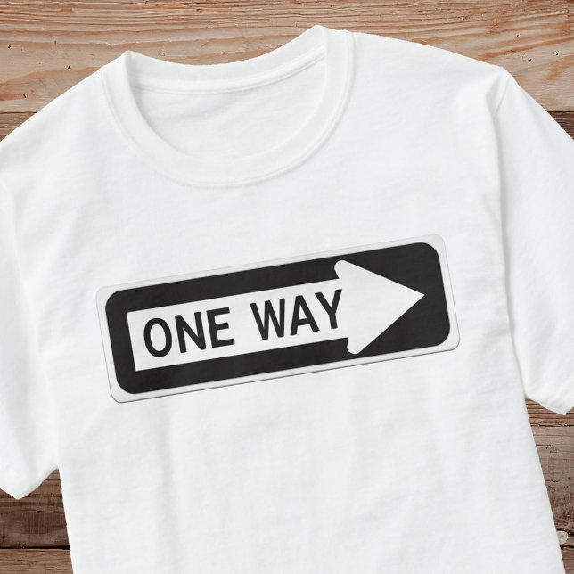 Camiseta One way black and white street sign (Criador carregado)