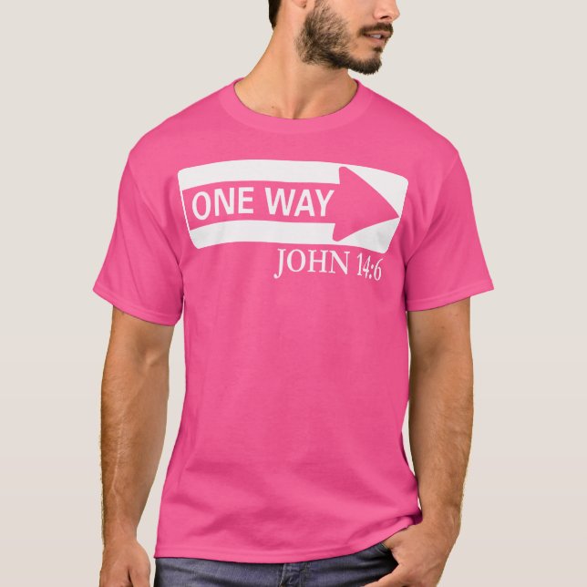Camiseta One Way John 146 Jesus Christian Christmas (Frente)