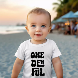 Camiseta Onederful | 1º Aniversário Um Ano de Idade