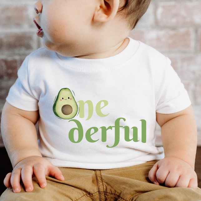 Camiseta Onederful Abacate 1º Aniversário (Onederful Avocado 1st Birthday Baby T-Shirt)