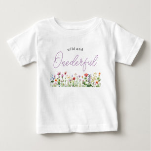 Camiseta Onederful Wildflower 1º Aniversário