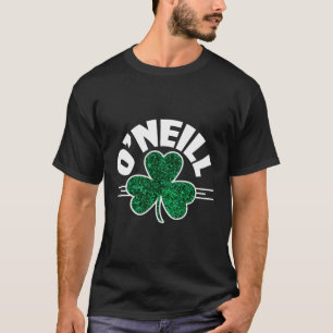 Camiseta Oneill Dia de São Patrício Irish Name Shamrock Luc