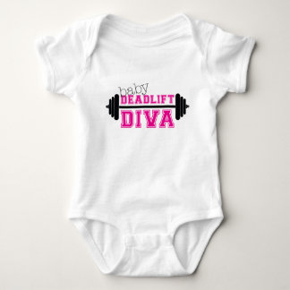 Camiseta onesiee- de "diva do exercício do bebê Deadlift "