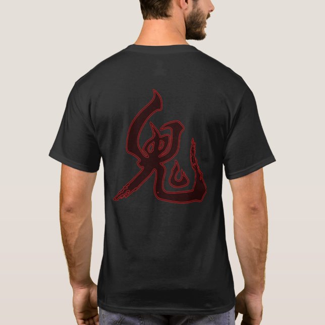 Camiseta Oni 鬼 – Arte de Kanji Feito à Mão (Verso)