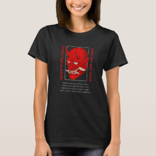 Camiseta Oni Demon Japan Mask Black Red Designer