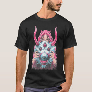 Camiseta Oni Girl Demon Japonês Anime Girl