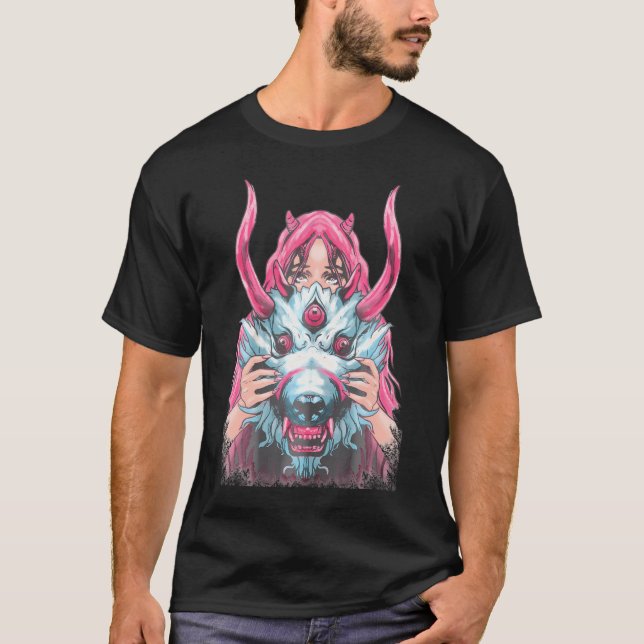 Camiseta Oni Girl Demon Japonês Anime Girl (Frente)
