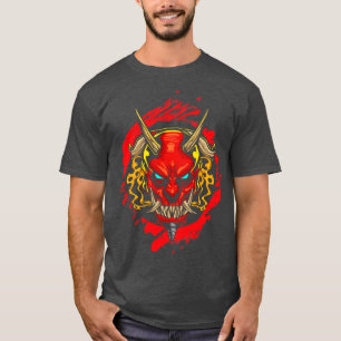 Camiseta Oni Mask Japonês Demon Oni