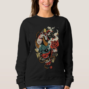 Camiseta Oni Yokai Mask Angry Demon Japonês Mythology Cult