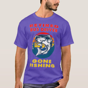 Camiseta Ônibus aposentado desceu pescador pescador Present