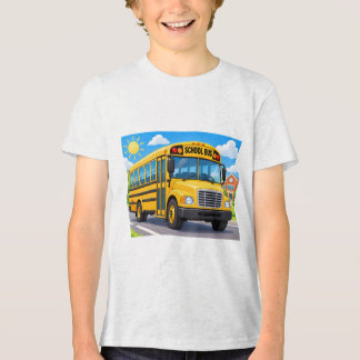 Camiseta Ônibus Escolar Alegre para a Escola Todos os Dias