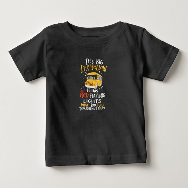 Camiseta Ônibus Escolar É Grande E Amarelo (Frente)