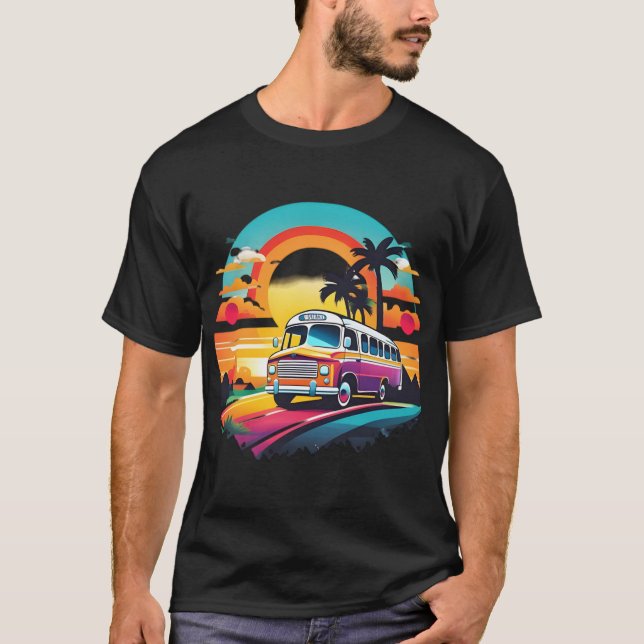 Camiseta Ônibus Retroativo Ao Sol (Frente)