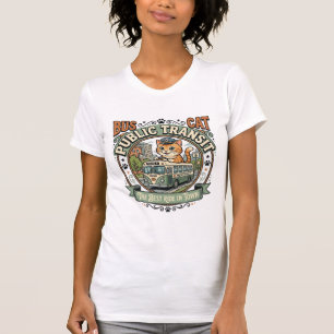 Camiseta Ônibus Transporte Público Gato Ônibus Transporte P