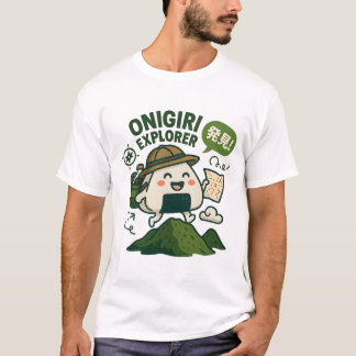 Camiseta Onigiri Explorer – Aventura Envolta em Arroz
